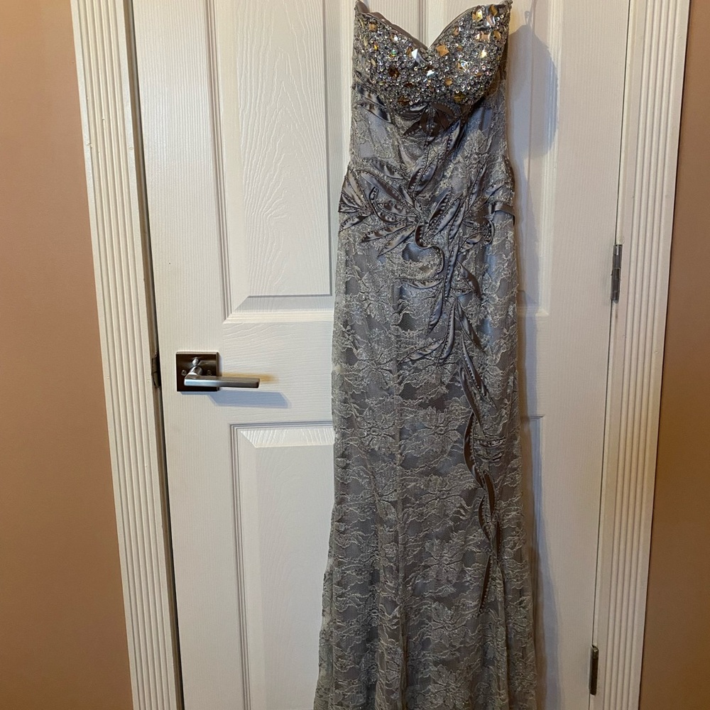 Silver long dress